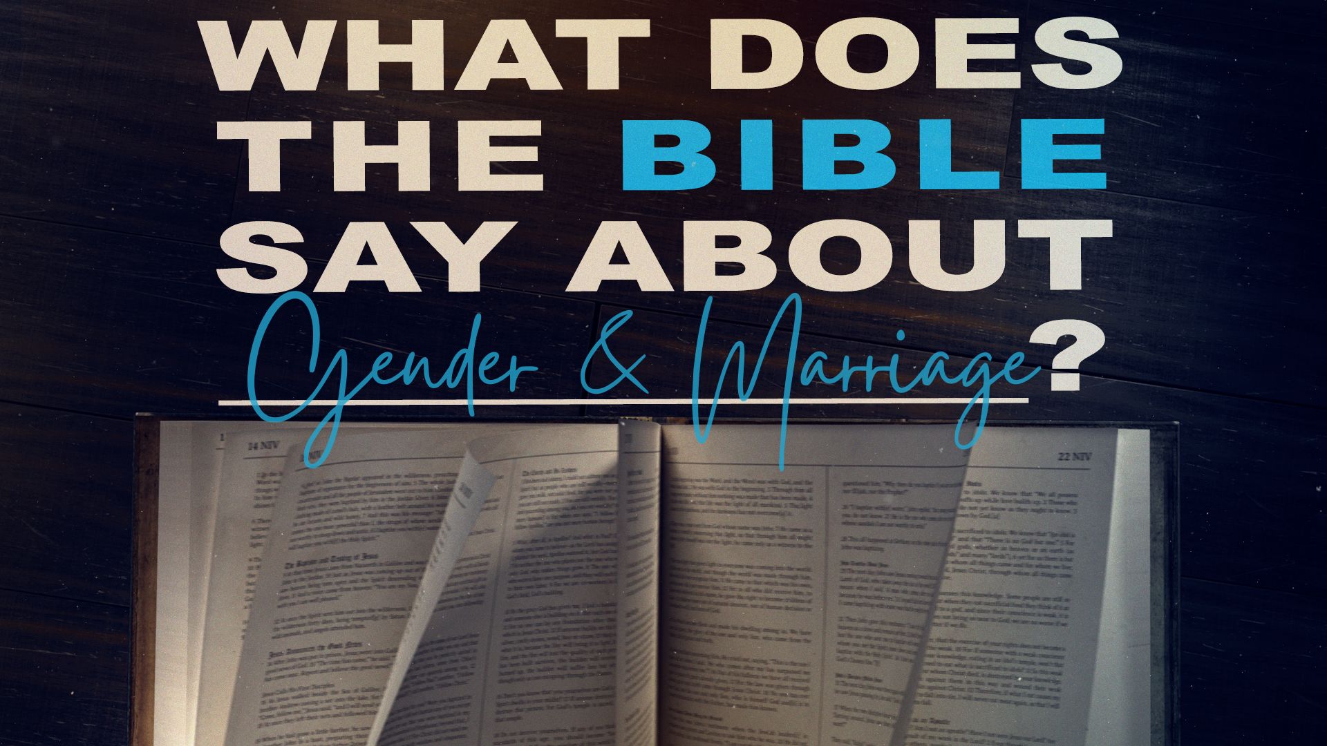 What Does the Bible Say About Gender and Marriage?